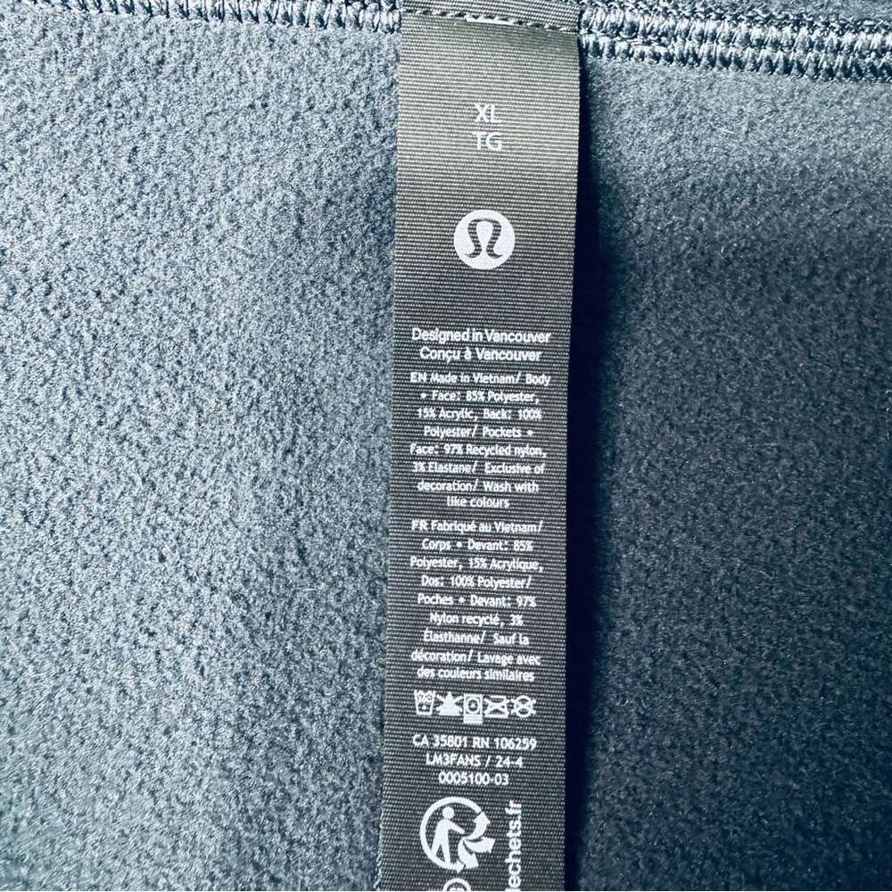 Lululemon Men’s High Pile Fleece Full-Zip Jacket in Black Night XL NWT - Picture 7 of 10